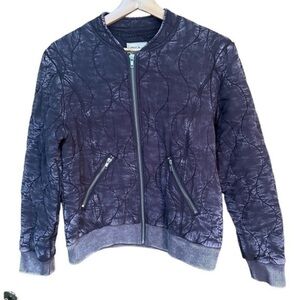 Chaser Quilted Full Zip Bomber Jacket Soft Vintage Black Small NWT